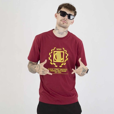 Koszulka Diil Laur bordowa żółta