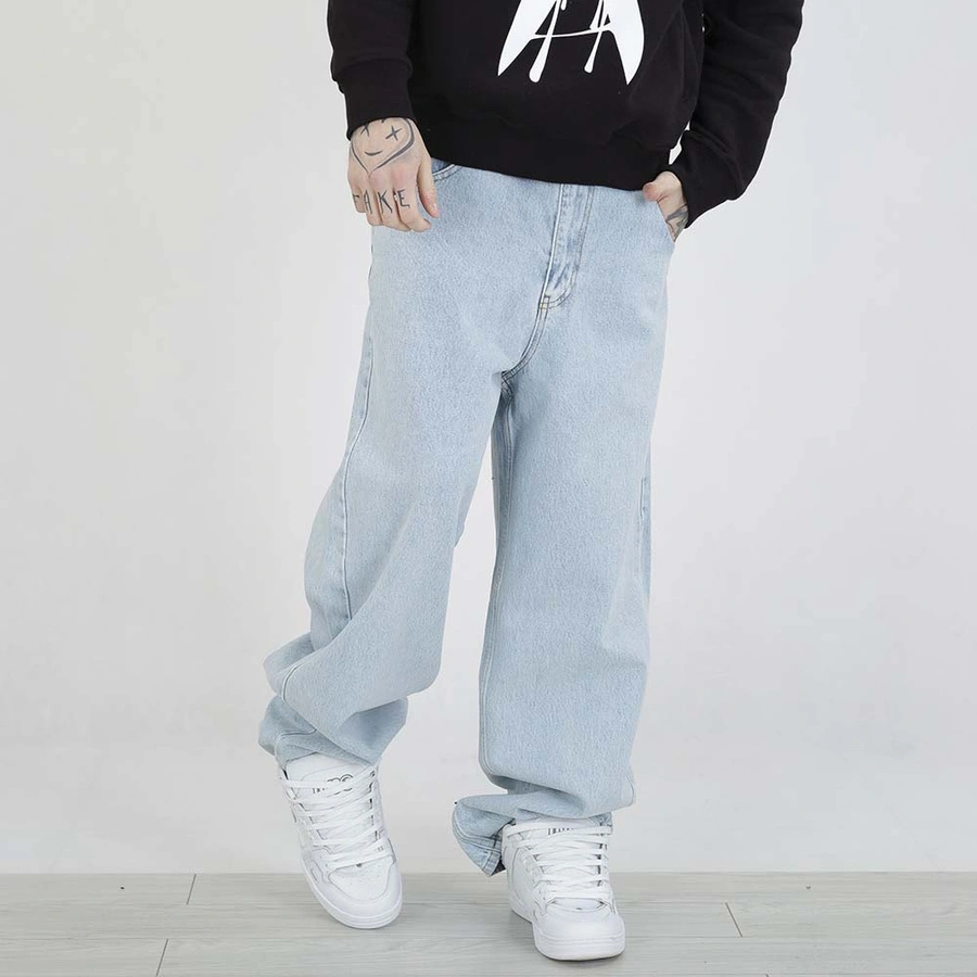 Spodnie Baggy Jigga Wear New Outline Super Baggy Jeans Light Blue Washed