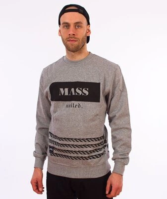 Mass-Plate Crewneck Bluza Szara