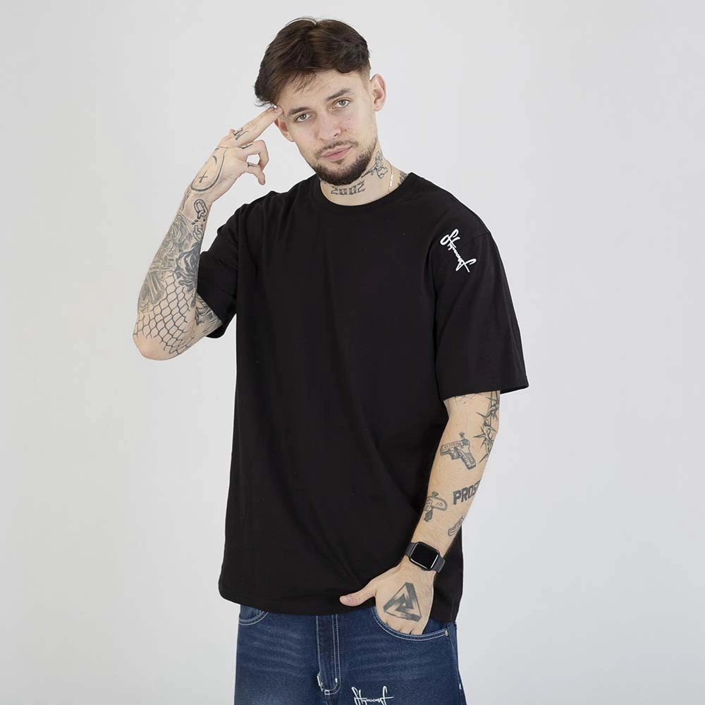 Koszulka Stoprocent Haftbark czarna biała