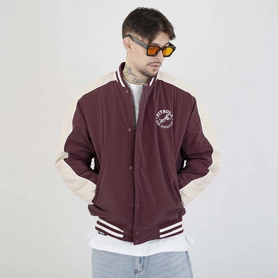 Kurtka Pit Bull Manolito Baseball bordowa