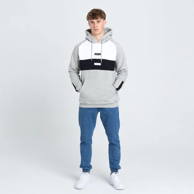 Biuro Ochrony Rapu BORCREW LINES Bluza z kapturem Szary