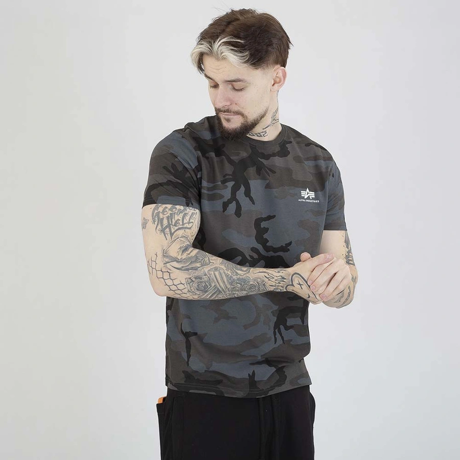 Koszulka Alpha Industries Back Paint 128507C czarna camo