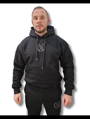 Bluza Hoodie Ciemna Strefa Oversize CS Laur czarna szara