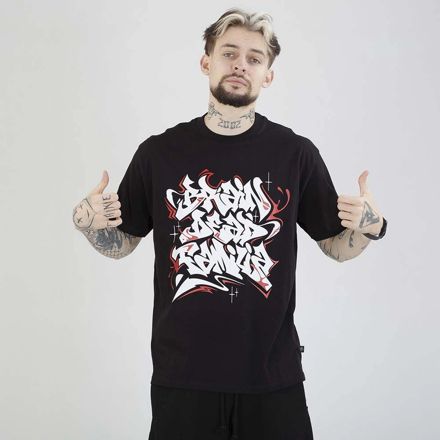 Koszulka Brain Dead Familia Graffiti czarny