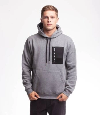 Smoke Story SOFT POCKET Bluza z Kapturem Szary/Czarny
