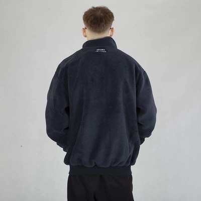 Kurtka Zimowa MASS ZIP Patch Teddy granatowa