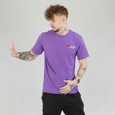 Koszulka Red Eyes Fuck Off fioletowo biała