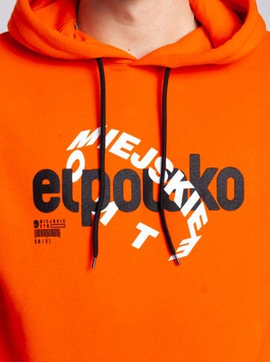 El Polako ORBITA Bluza z Kapturem Pomarańczowy