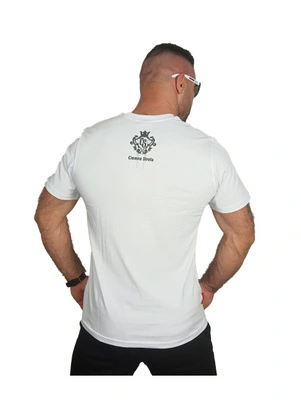 T-shirt Ciemna Strefa CS Herb Broken Glass biały