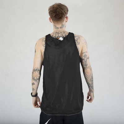 Tank Top Mass Signature Patch Mesh biały czarny