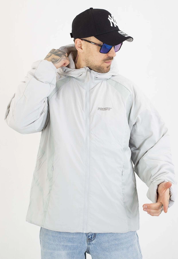 Kurtka Prosto Contrast Lightweight jasna szara