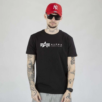 Koszulka Alpha Industries Label 118534 2 Pack czarna biała