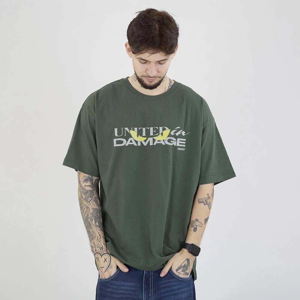 Koszulka Prosto Demage washed khaki