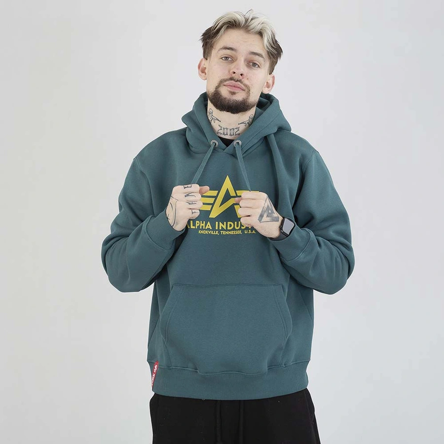 Bluza Alpha Industries Hoodie Basic 1783112 zielona