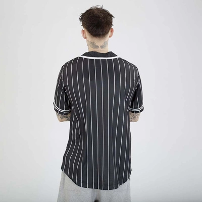 Koszulka Karl Kani Serif Pinstripe Baseball 6033360 black white 