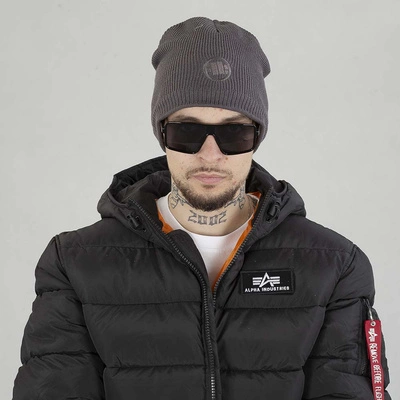 Czapka Zimowa Pit Bull Mills Logo szara