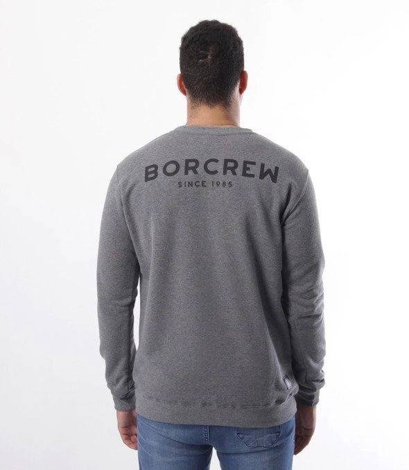 Biuro Ochrony Rapu-Classic BorCrew Bluza Ciemny Szary