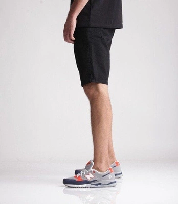 SmokeStory-Classic Krótkie Spodnie Chino Guzik Tkaninowe Czarne