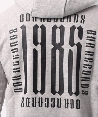 Biuro Ochrony Rapu-Records Bluza Kangurka Kaptur Szary