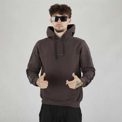 Bluza Hoodie Ciemna Strefa Gumka Taśma New brązowa