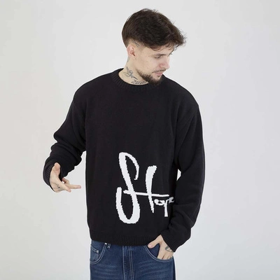 Sweter Stoprocent Tag Frontback czarny