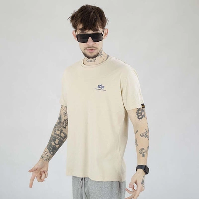 Koszulka Alpha Industries Basic Small Logo 188505 beżowa