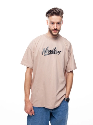 Koszulka Nice View Brand Sharp beżowa