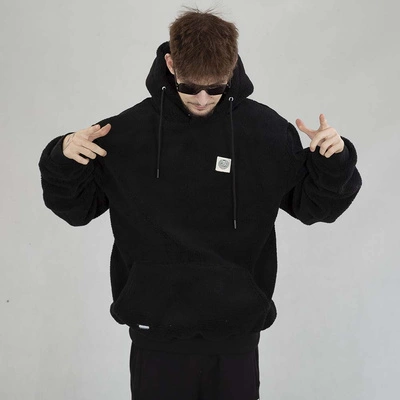 Kurtka Zimowa MASS Hoodie Patch Teddy czarna