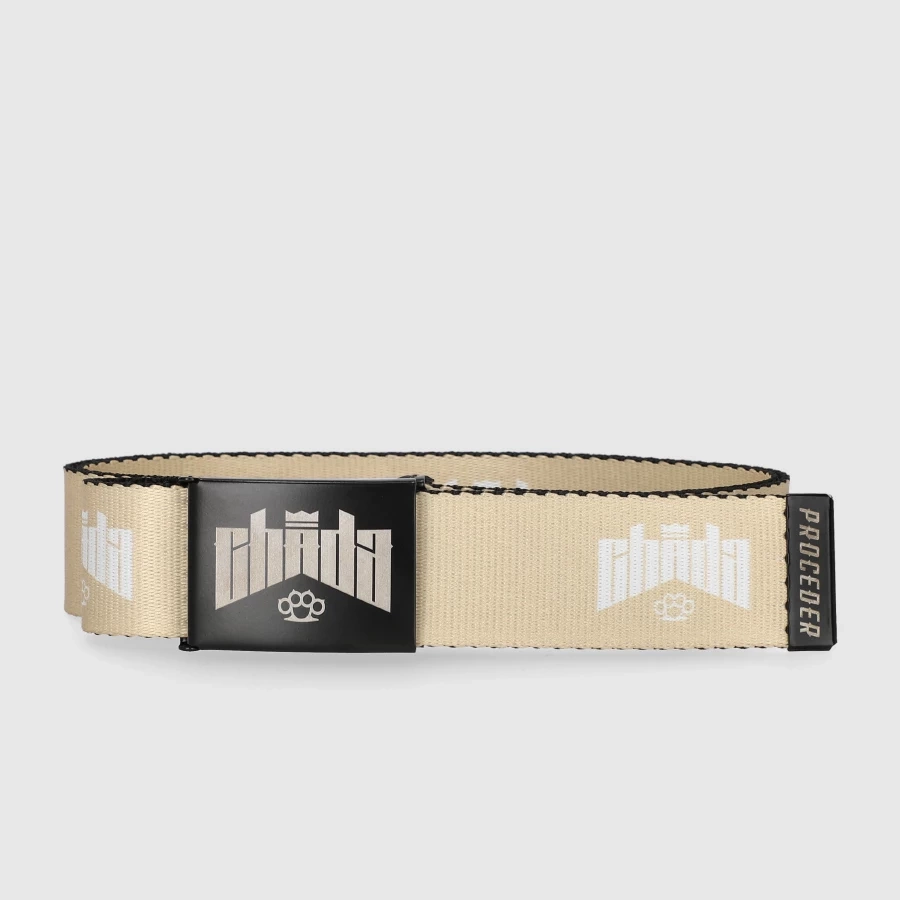 Pasek Parciany Chada Kastet Logo beżowy