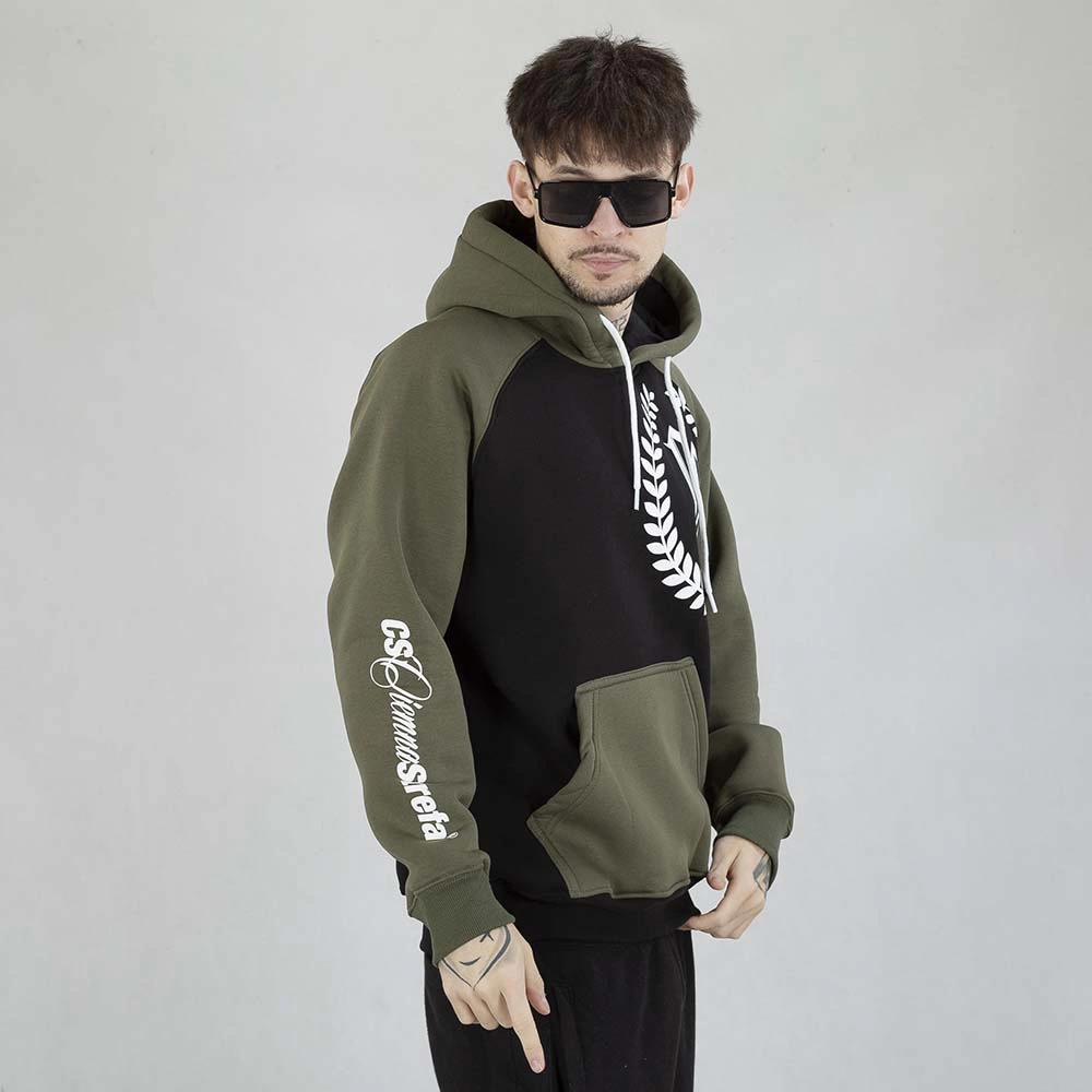 Bluza Hoodie Ciemna Strefa CS Reglan czarna khaki