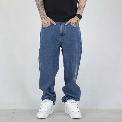 Spodnie Mass Jeans Extra Baggy Fit Initials niebieskie