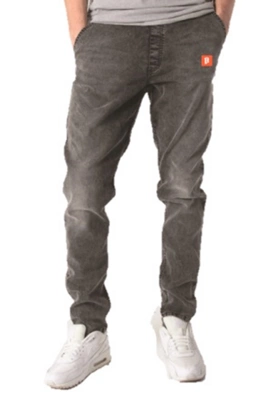 Biuro Ochrony Rapu-Jogger Fit Guma Strecz Spodnie New Kwadrat Szary Jeans