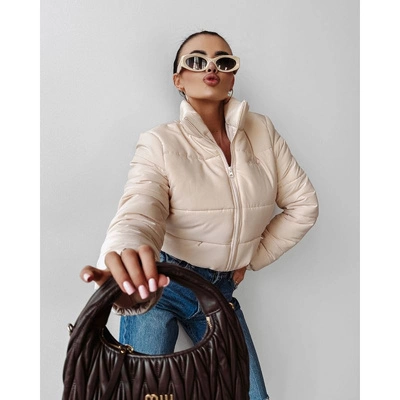 Kurtka damska Olavoga Skriv beżowa