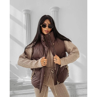 Bezrękawnik Damski Olavoga Rain brązowa