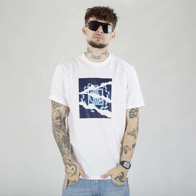 Koszulka Diil Cut Paper biała granatowa