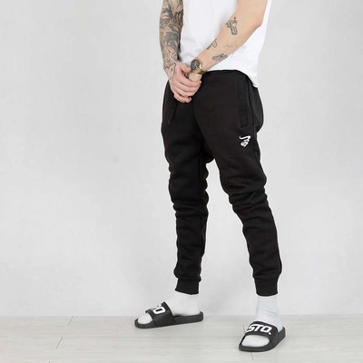 Spodnie dresowe Grube Lolo Napis Kółko Tył Pion 62 czarne