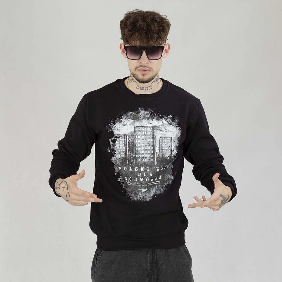 Bluza Dudek P56 Crewneck Bloki czarna