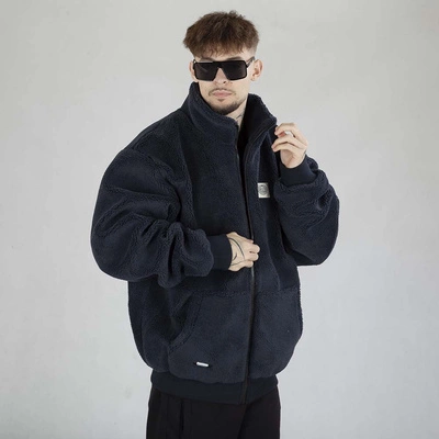 Kurtka Zimowa MASS ZIP Patch Teddy granatowa