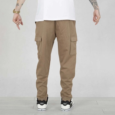Spodnie Dresowe SikSilk Essentials Cargo Jogger brązowe