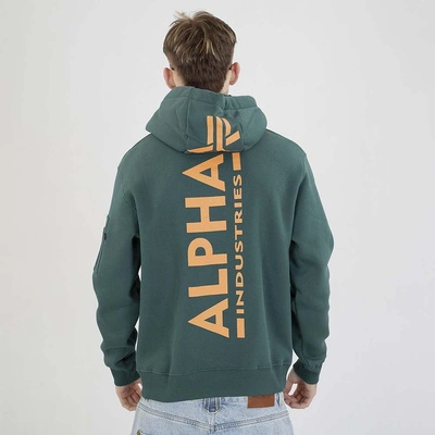 Bluza Alpha Industries Hoodie Back Print 178318 zielona