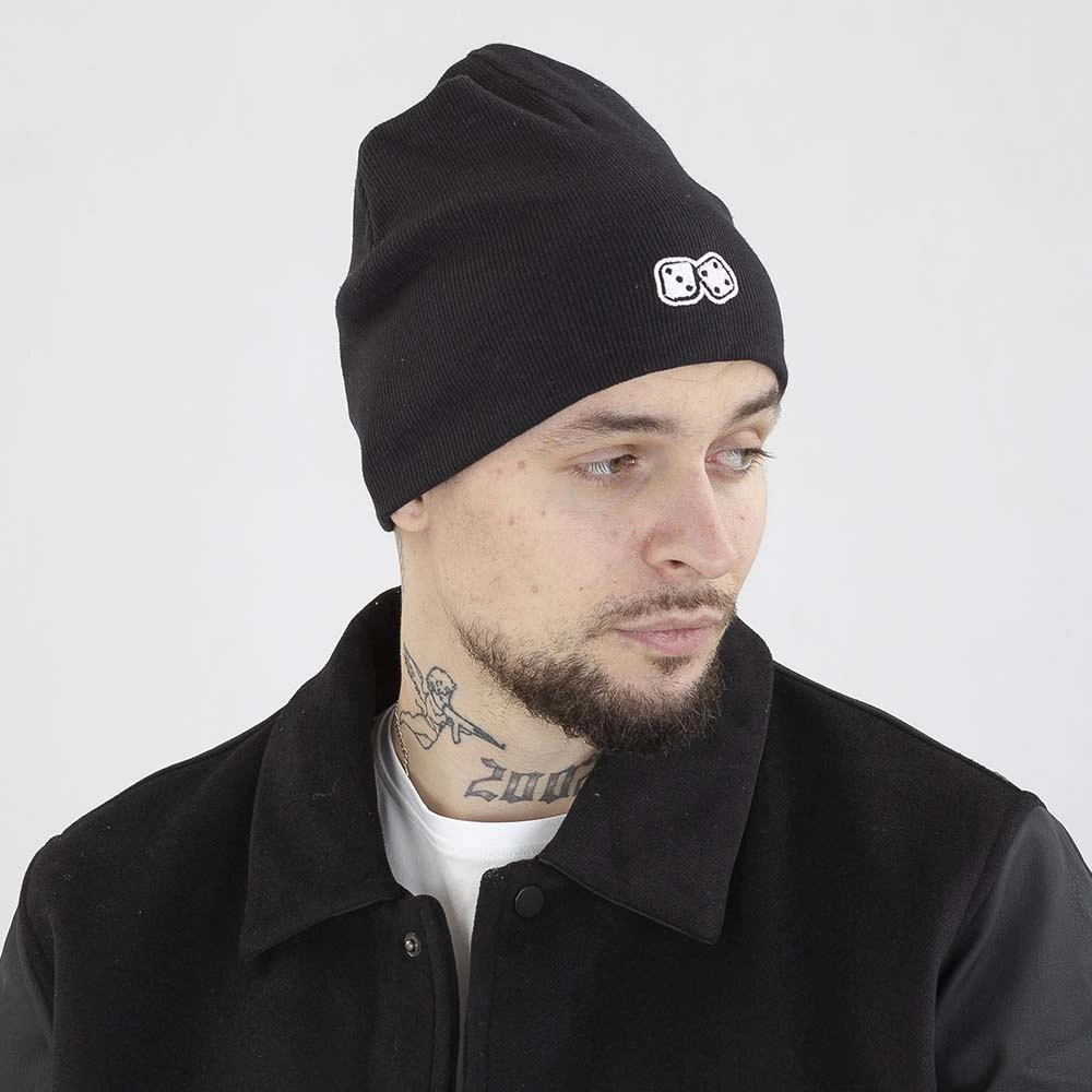 Czapka Zimowa Lucky Dice Winter czarno biała