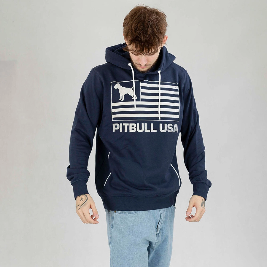 Bluza Pit Bull Hoodie Terry Pitbull USA granatowa