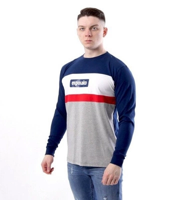 El Polako-3EP CUT Longsleeve Granatowo Szary