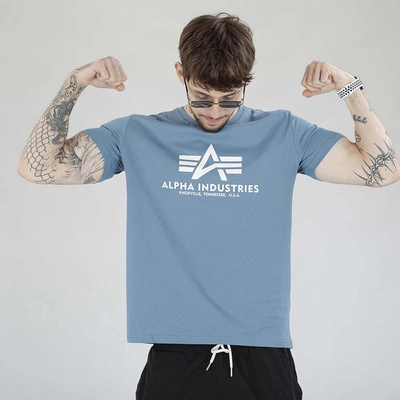 Koszulka Alpha Industries Basic 100501 niebieskia