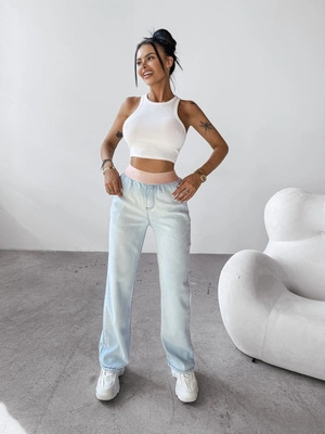 Spodnie Damskie Olavoga Bored jasne niebieskie