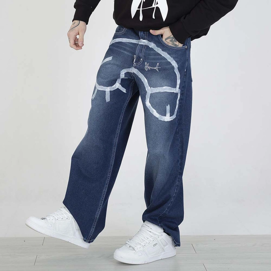 Spodnie Stoprocent Baggy Dick niebieskie