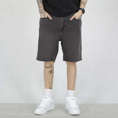 Krótkie Spodenki Mass Relax Fit Box jeans czarne