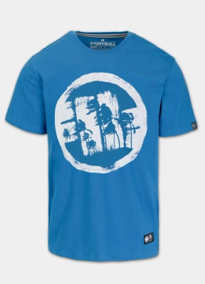 Koszulka Pit Bull Logo Palms niebieska