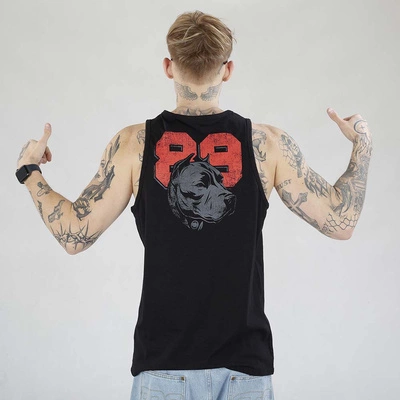 Tank Top Pit Bull Slim Fit Dog 89 czarny